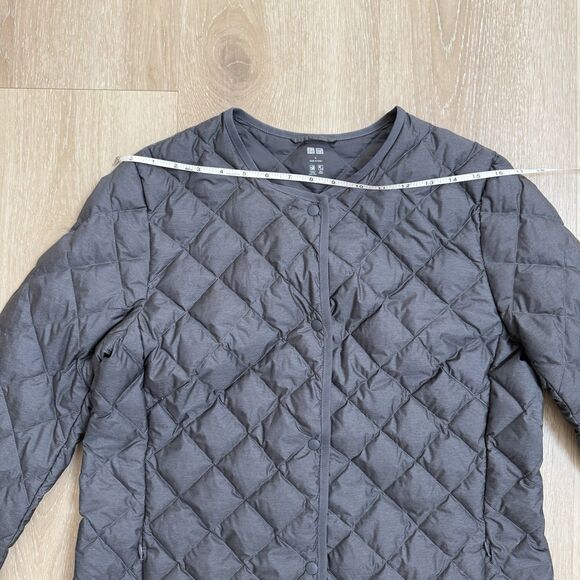 Uniqlo Ultra Light Down Coat Womens L Quilted Snap Packable Minimalist Puffer - Picture 8 of 14